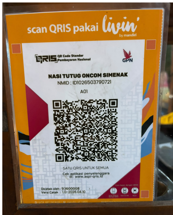 QRIS Barcode SIMENAK